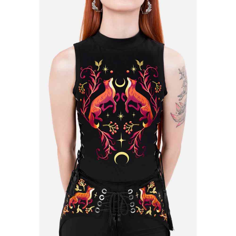 Restyle - Amber moon Top - Zwart
